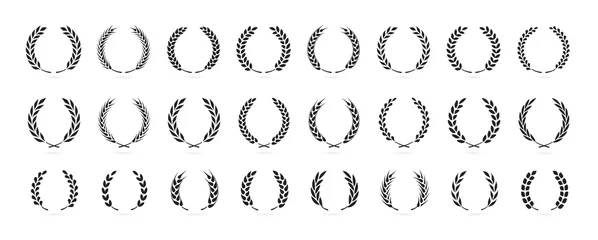 Foto op Plexiglas Simple black laurel wreath vector icon set. Award, success, champion sign © nataliasheinkin