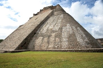 mayan big pyramid in uxmal Mexico 