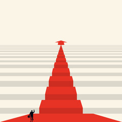 Fototapeta premium the concept of business. Pointing arrow. Place to record. The style of minimalism. Symbol of career growth. The style of minimalism. Vector illustration