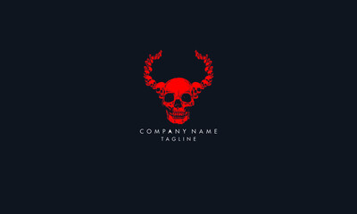 Unique and modern style Dark games skulls vector logo template
