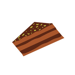 A piece of cake isolated on a white background