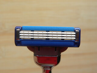 Blue color shaving razor