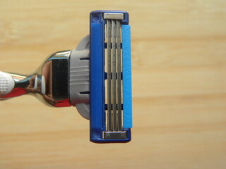 Blue color shaving razor