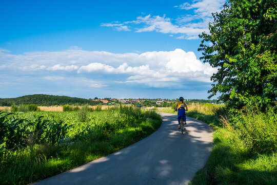 rowerzysta, krak&oacute;w, zielonki