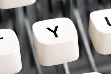 Manual Typewriter White Plastic Key Cap