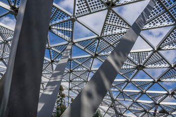 glass roof of a building
