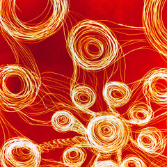 Cancer Cells Transparent. Hemoglobin Network