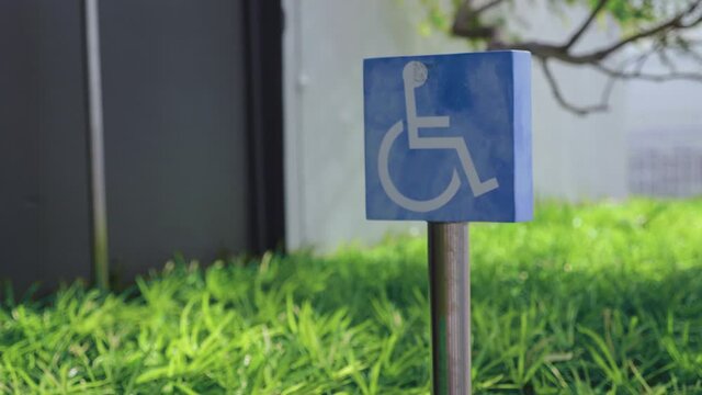 Handicapped Sign On The Roof