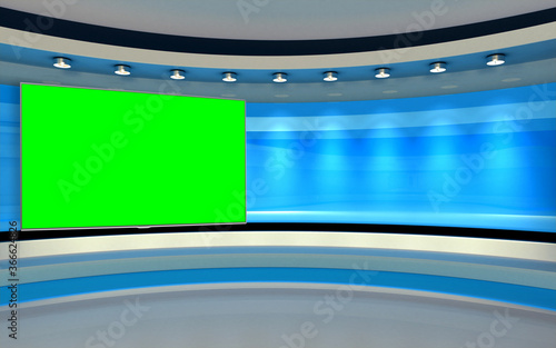 Studio The Perfect Backdrop For Any Green Screen Or Chroma Key Video Production And Design 3d Rendering Wall Mural Vachom