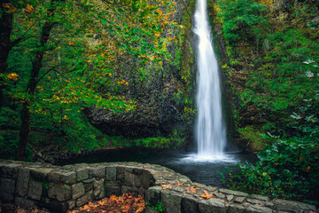 Horsetail Falls Cascade, Columbia River Gorge, Oregon