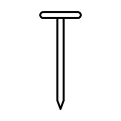 metal nail tool repair maintenance and construction equipment line style icon