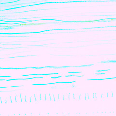 Distress Line Pattern. Wave Mint Underline Art.
