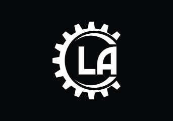 Initial Monogram Letter L A Logo Design Vector Template. L A letter sign symbol