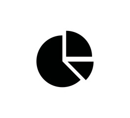 Pie chart icon vector logo design template