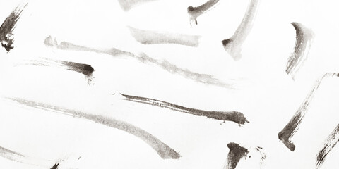 Brush Stroke Template. Black Paintbrush Ink