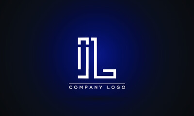  IL Logo Initial letter Design Template Vector - obrazy, fototapety, plakaty