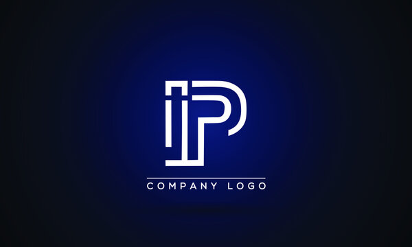  IP  or PI Logo Initial letter Design Template Vector