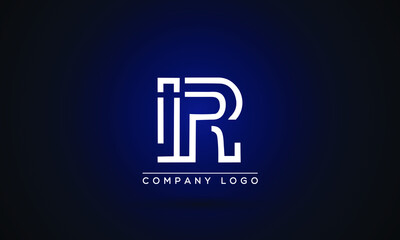  IR or RI Logo Initial letter Design Template Vector