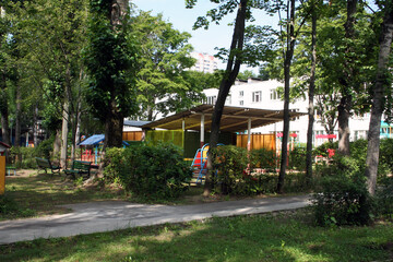 Moscow kindergarten in summer, Russia