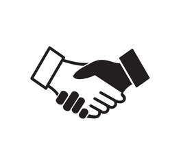 Handshake icon vector logo design template