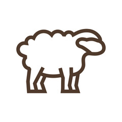 Simple linear icon with sheep