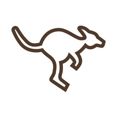 Simple vector icon with kangaroo