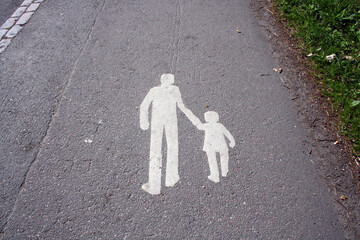 Road Marking Pedestrians, Helsinki, Finland