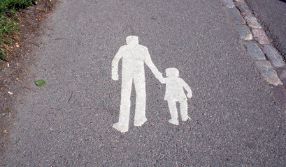 Road Marking Pedestrians, Helsinki, Finland