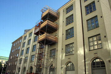 Fototapeta premium Reconstruction of a Building in Helsinki, Finland