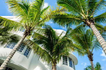 Fototapeta na wymiar Miami Beach Art Deco Cityscape