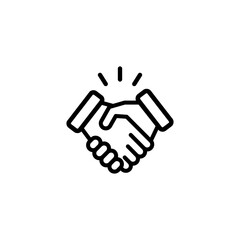 Handshake vector icon in modern design style for web site