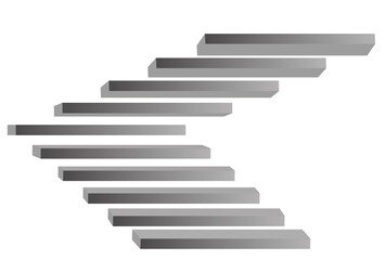 Obraz premium Illustration of stairs on white background. Way to success