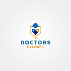 Doctors network Vector logo design