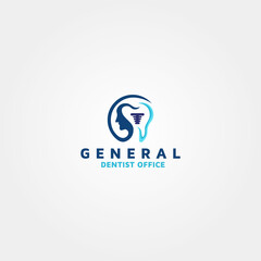 general dentist office Vector logo design template Idea and inspiration