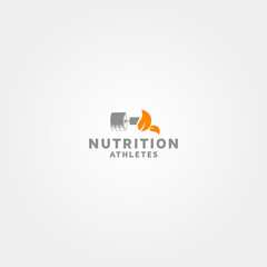Nutrition athletes Vector logo design template Idea and inspiration