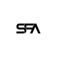 sfa letter original monogram logo design