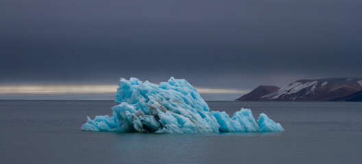 iceberg in the Atlantic Ocean, Svalbard
