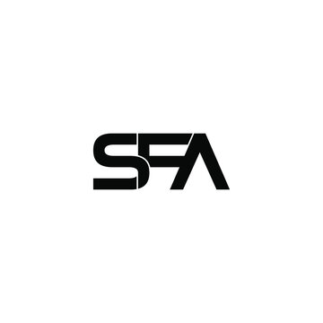 sfa letter original monogram logo design