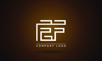 Fototapeta premium EF or FE Logo Initial letter Design Template Vector