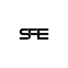 sfe letter original monogram logo design