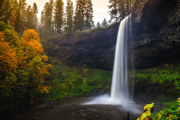 South Falls in Autumn, Silver Falls State Park, Oregon