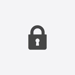 lock icon, vector illustration.Flat design style