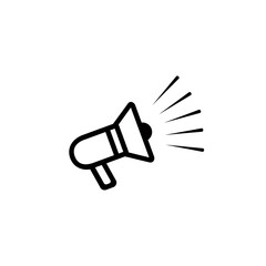Megaphone sign icon, vector illustration