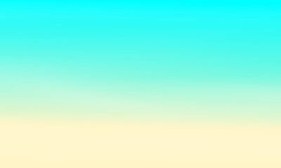 Blue sea and yellow sand gradient paper background.Summer beach. Abstract watercolor background
