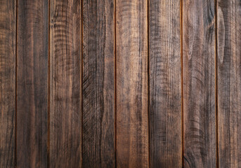 Brown rustic dark wooden texture. Vertical