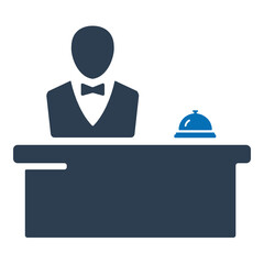 Hotel receptionist icon.