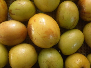 Yellow color Indian jujube or Ziziphus mauritiana fruit