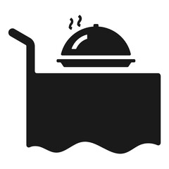 Food trolley icon.