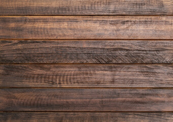Fototapeta premium Brown rustic dark wooden texture. Horizontal