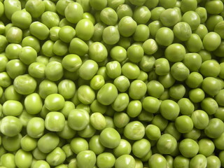 Green color whole raw peas